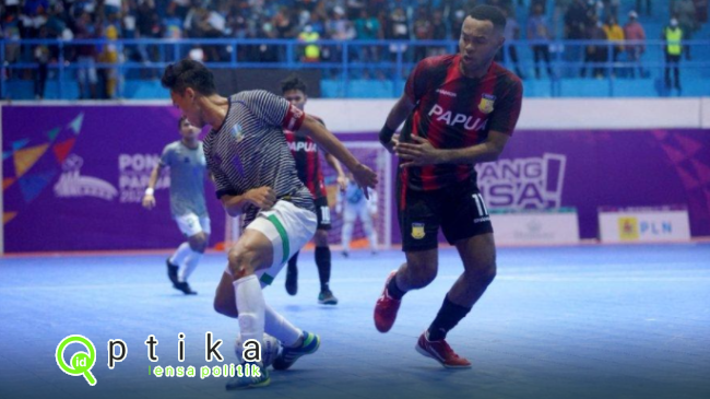 Pon Papua Taklukan Jabar Tim Futsal Papua Raih Emas