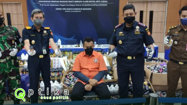 Bea Cukai Sidoarjo Sita Belasan Ribu Cairan Vape Ilegal