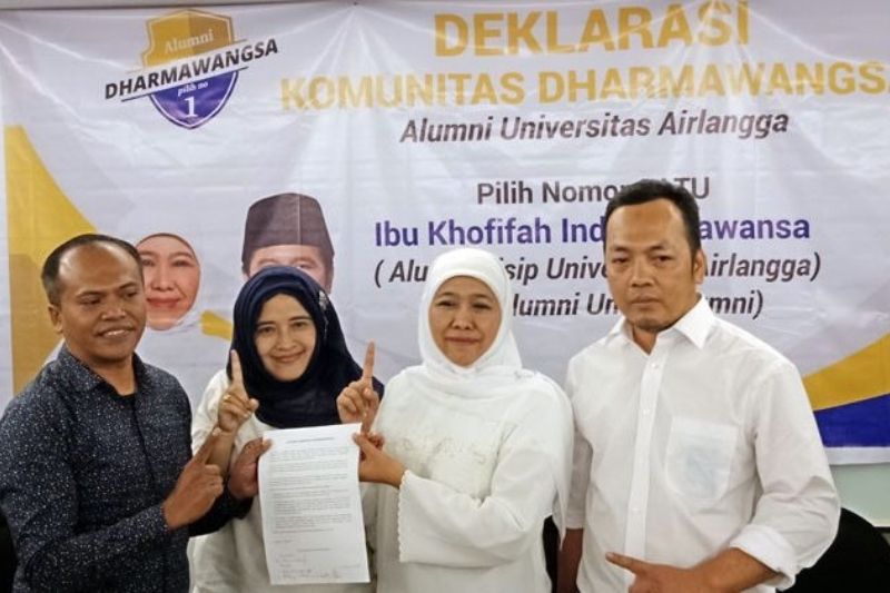 Komunitas Ibu Pengajian Beri Dukungan Duet Airlangga-Khofifah