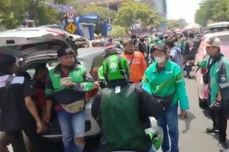 Puluhan Driver Bandel Masih Beroperasi Terjaring Sweeping Demo Ojol Jatim