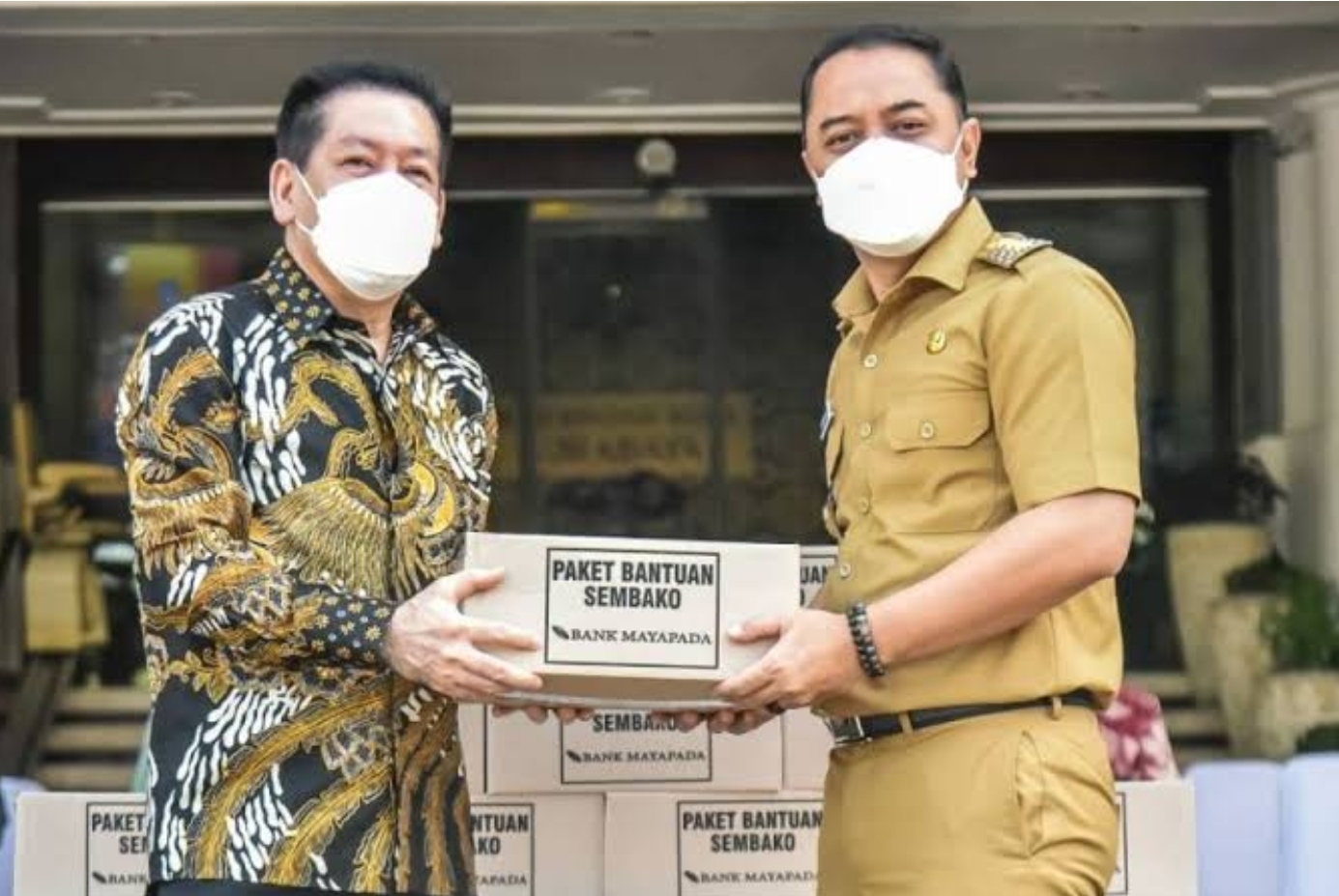 Melalui Pemkot Surabaya, Bank Mayapada Beri Bantuan 3 Ribu Paket Sembako