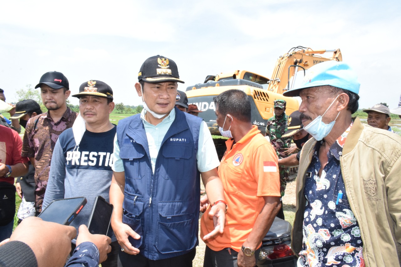 Tanggul Waduk Rancang Jebol, Pemkab Lamongan Langsung Laksanakan Perbaikan