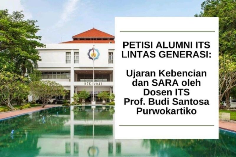 900 Alumni Dukung Petisi Pemberhentian Dosen Budi Santoso, ITS: Masih di Dewan Kehormatan