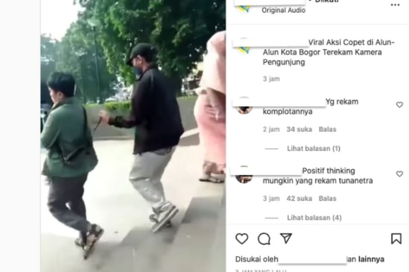 Meresahkan! Video Viral Copet Beroperasi di Alun-Alun Bogor