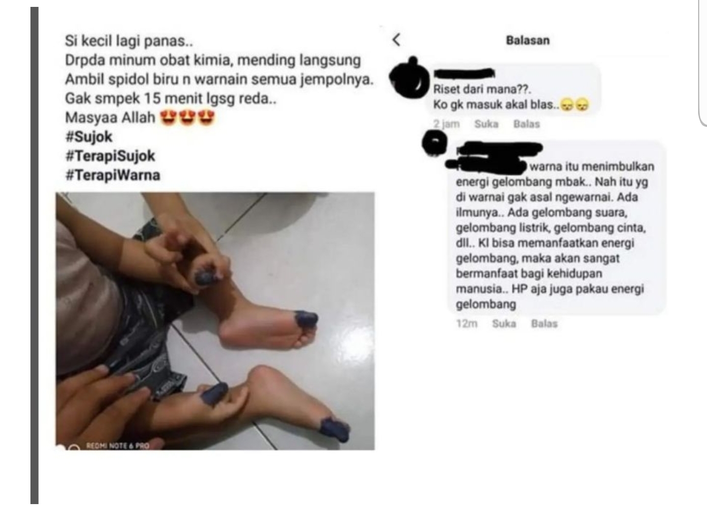 Aneh! Tingkah Emak-Emak Obati Anak Demam dengan Spidol