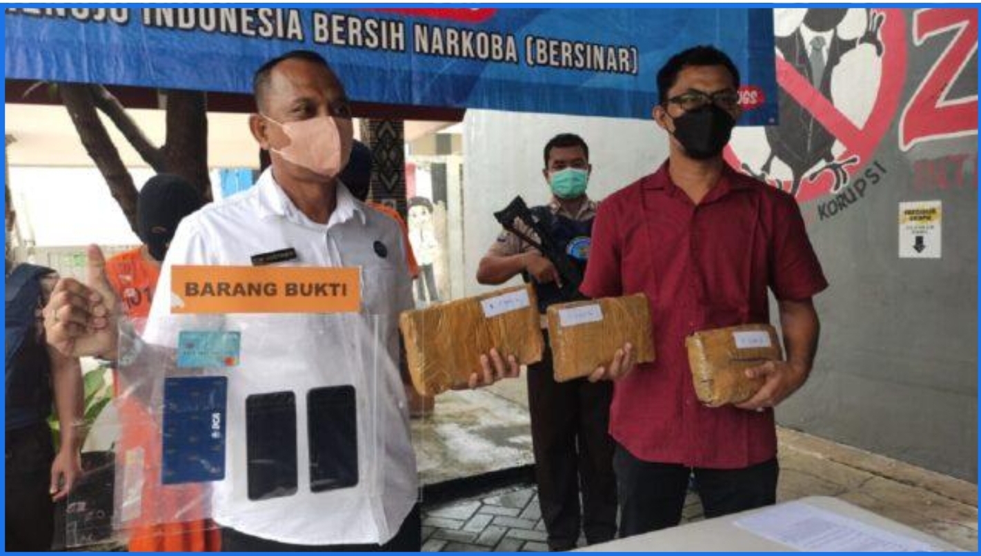 Edarkan Ganja, Dua Warga Taman Diringkus BNN Sidoarjo