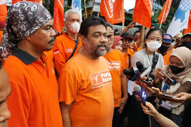 Partai Buruh Gelar Unjuk Rasa Tolak Putusan PTUN Jakarta Terkait Upah