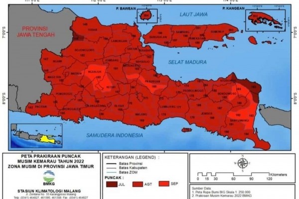 Jatim Mulai Masuki Puncak Musim Kemarau Agustus-September