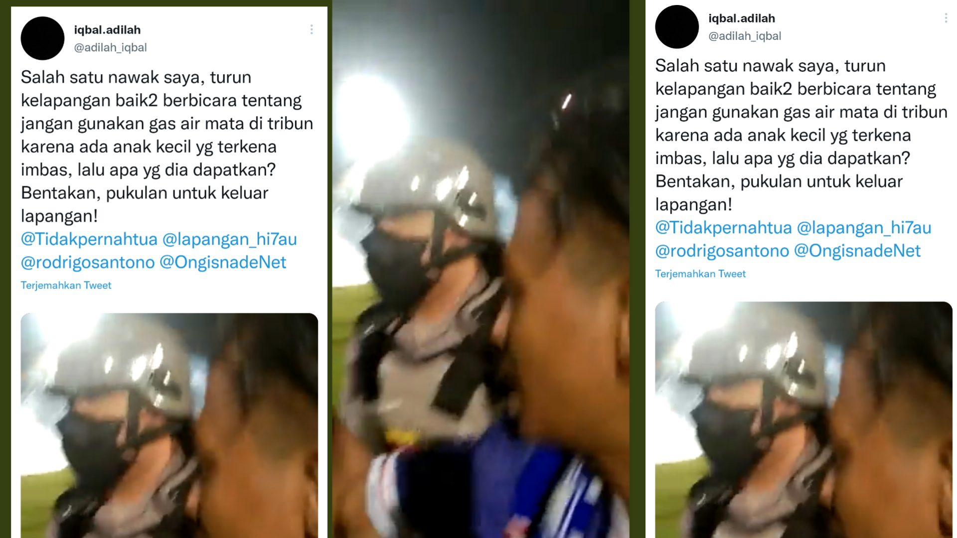 Viral! Perlakuan Kasar Polisi Ke Suporter yang Memohon Jangan Pakai Gas Air Mata