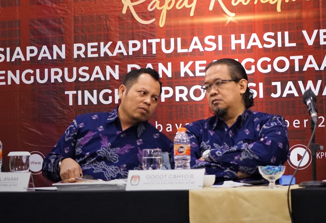 Tuntaskan Verifikasi Faktual Kepengurusan dan Keanggotaan, KPU Jatim Gelar Rakor Persiapkan Rekapitulasi di Tingkat Provinsi