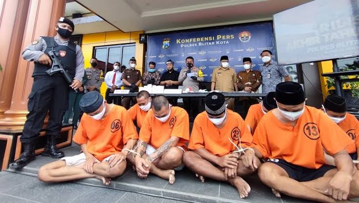 Jelang Tahun Baru, 10 Pengedar Sabu-Sabu Ditangkap Polres Blitar Kota