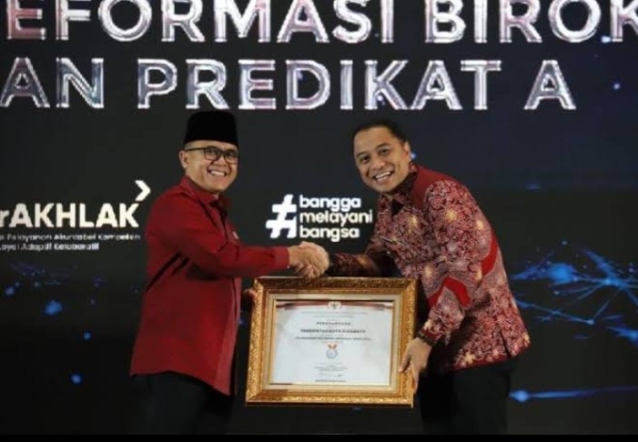 Penilaian Indeks Reformasi Birokrasi, Pemkot Surabaya Raih Peringkat A