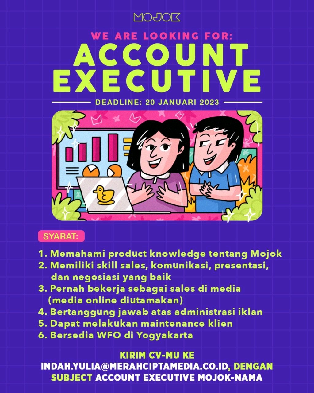 Mojok.co Buka Lowongan Untuk Account Executive Sampai 20 Januari