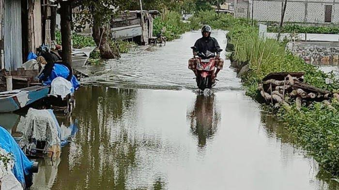 Jalan Poros Desa di 3 Kecamatan Lamongan Tergenang, Usai Sungai Bengawan Jero Meluap