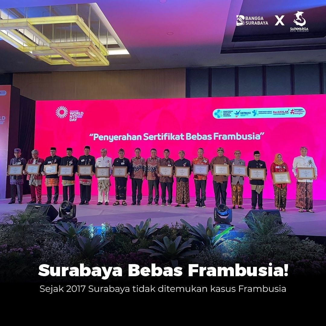 Surabaya Raih Penghargaan Sertifikat Eradikasi Frambusia, Apa itu?