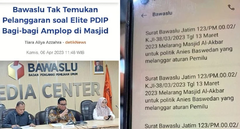 Bagi Amplop Berlogo PDIP di Masjid Bukan Pelanggaran, Bawaslu Tuai Kritik Pedas!