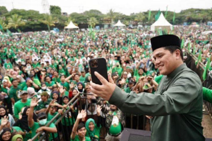 Survei Charta Politika: Elektabilitas Erick Thohir Sebagai Cawapres Lampaui Khofifah dan Cak Imin