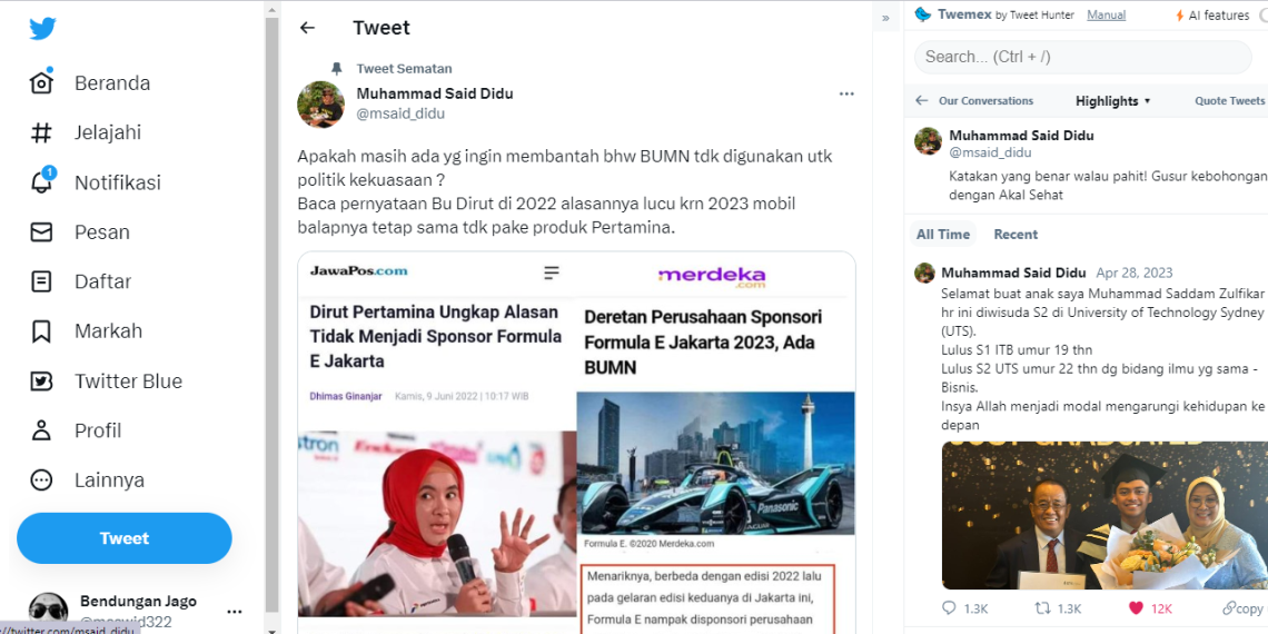 Ini Bukti Versi Said Didu Soal Penjegalan Anies Capres 2024