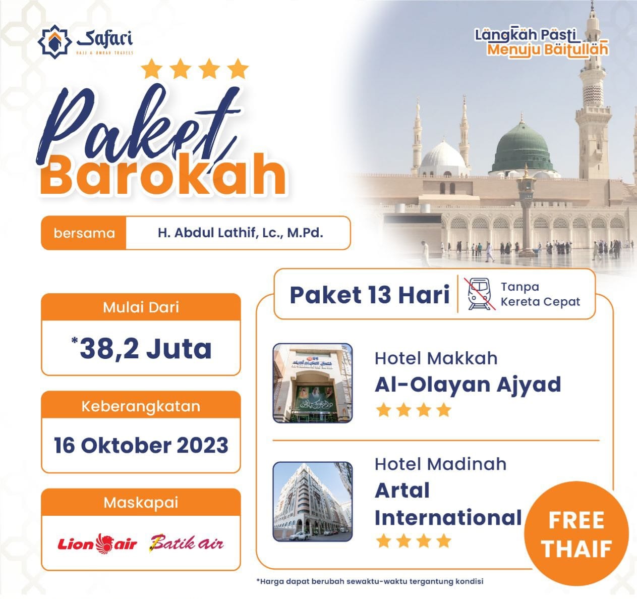 Cari Paket Umroh Bergaransi dan Pasti Berangkat? Safari Umroh Haji Solusinya!