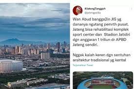 Eko: Pantes Anies Diserang Gunakan JIS, Ternyata Begini Hasil Renovasi Stadion Jatidiri Oleh Ganjar