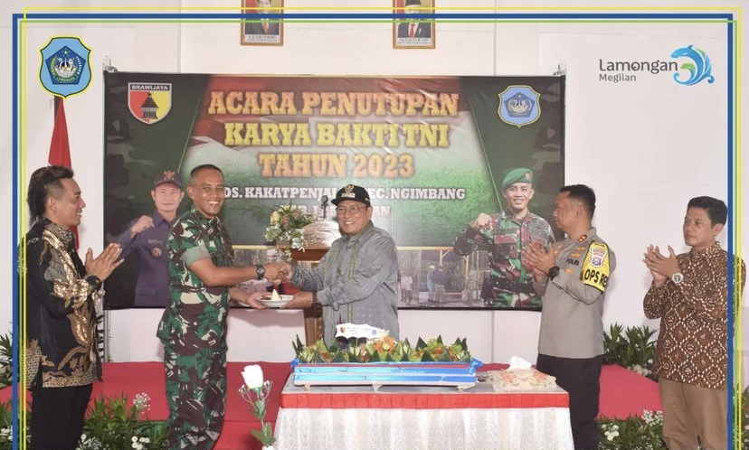 Wakil Bupati Lamongan Resmi Tutup Karya Bakti TNI 2023!