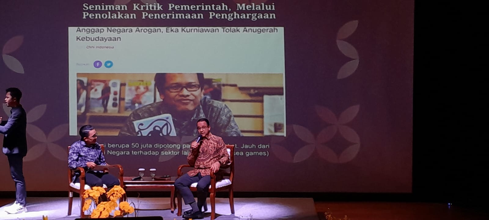 Anies Gaungkan Semangat Perubahan dengan Mengajak Budayawan dan Seniman Berkarya