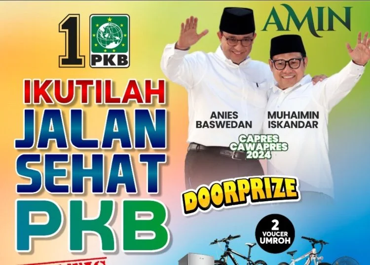 Panaskan Mesin, PKB Jatim Gelar Jalan Sehat Bareng Pasangan AMIN