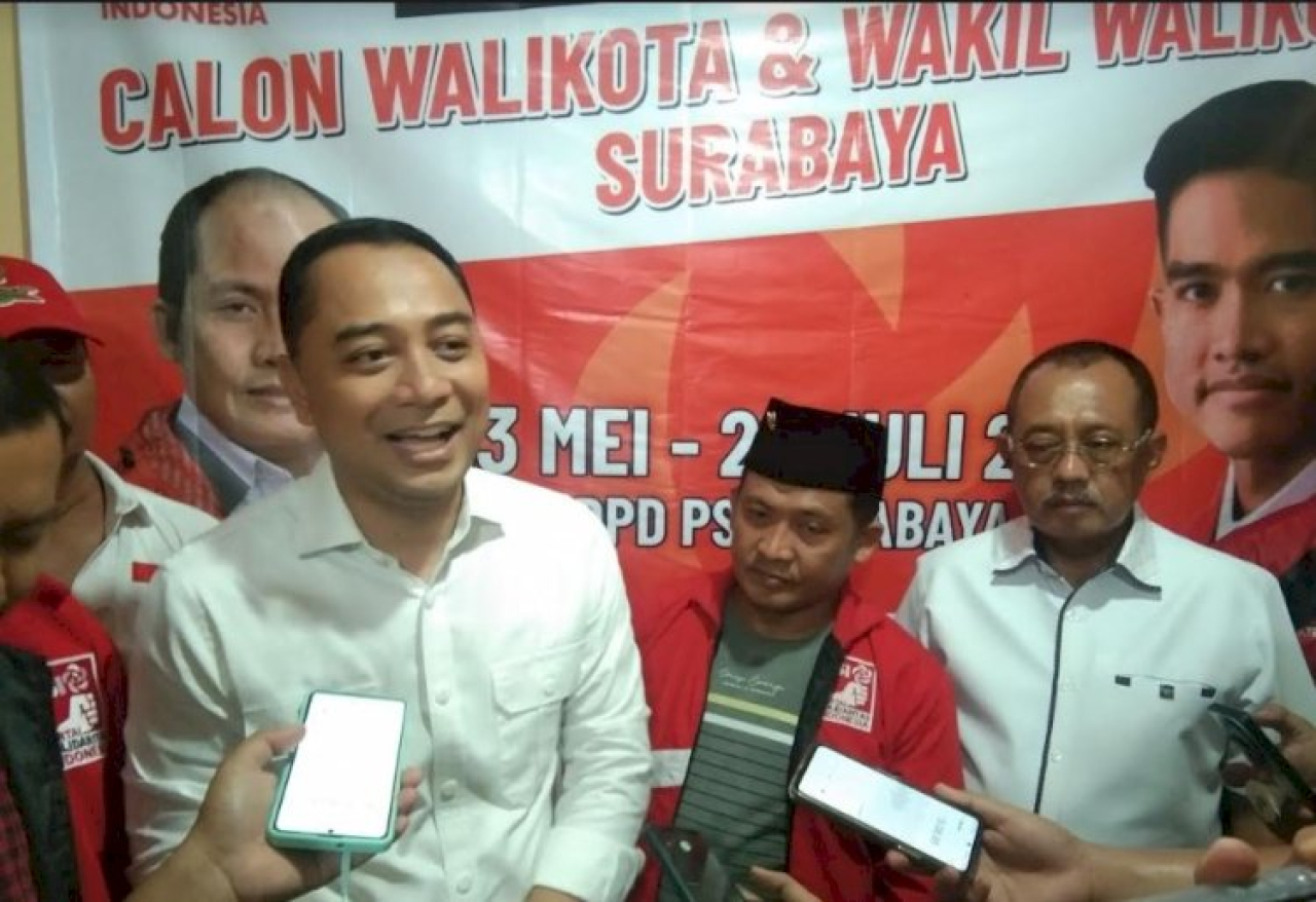 Teruskan Koalisi, Eri-Armuji Datangi PSI untuk Daftar Bacawali Surabaya!