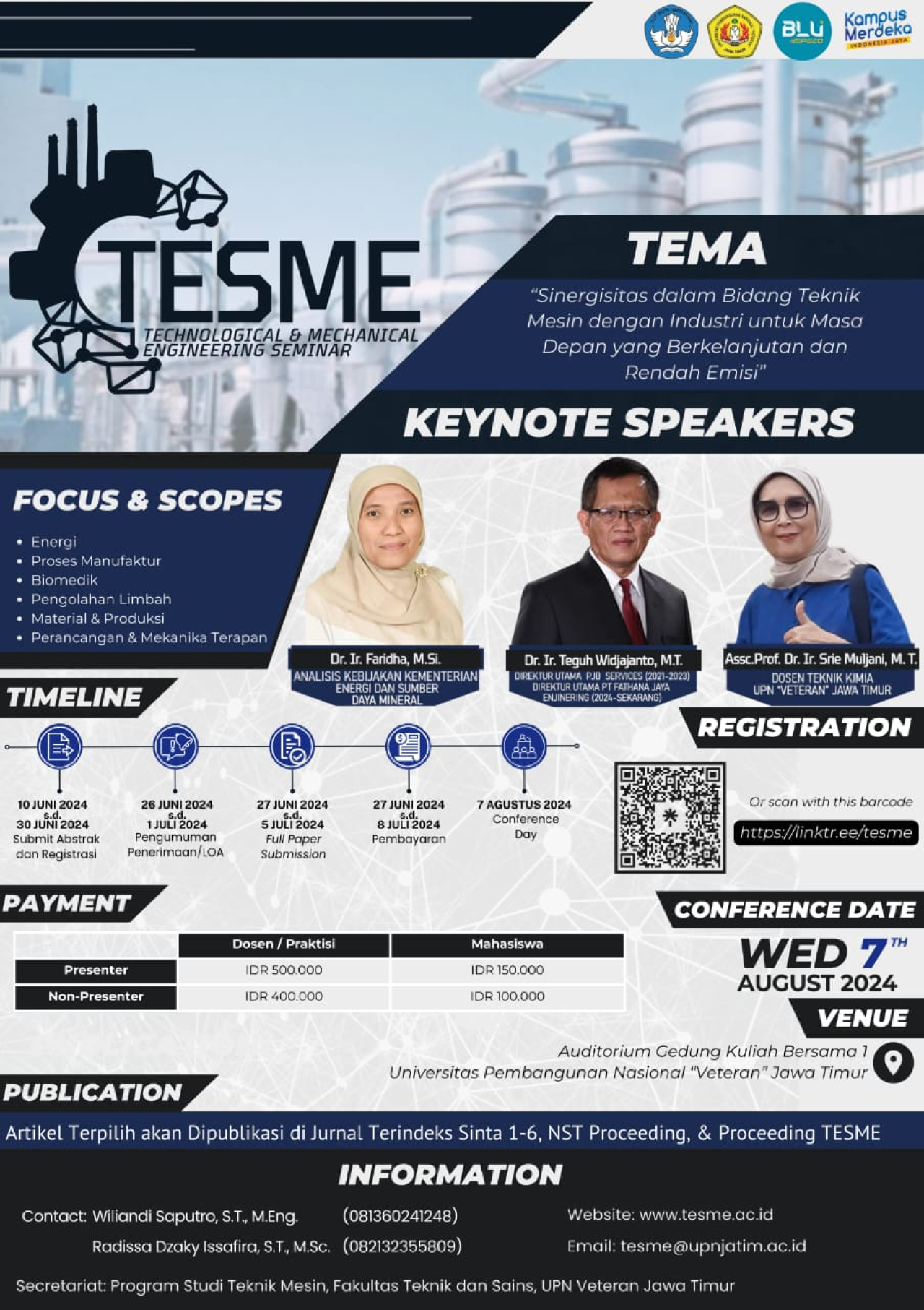 Call For Paper, Technology & Mechanical Engineering Seminar [TESME] 2024