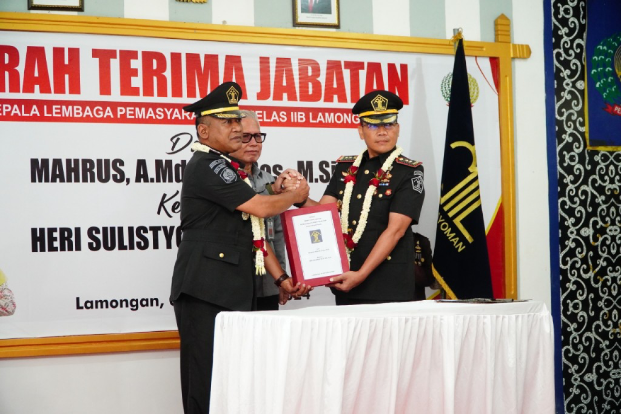 Kalapas Lamongan Serah Terima Jabatan, Sinergi Wujudkan Lingkungan Nyaman!