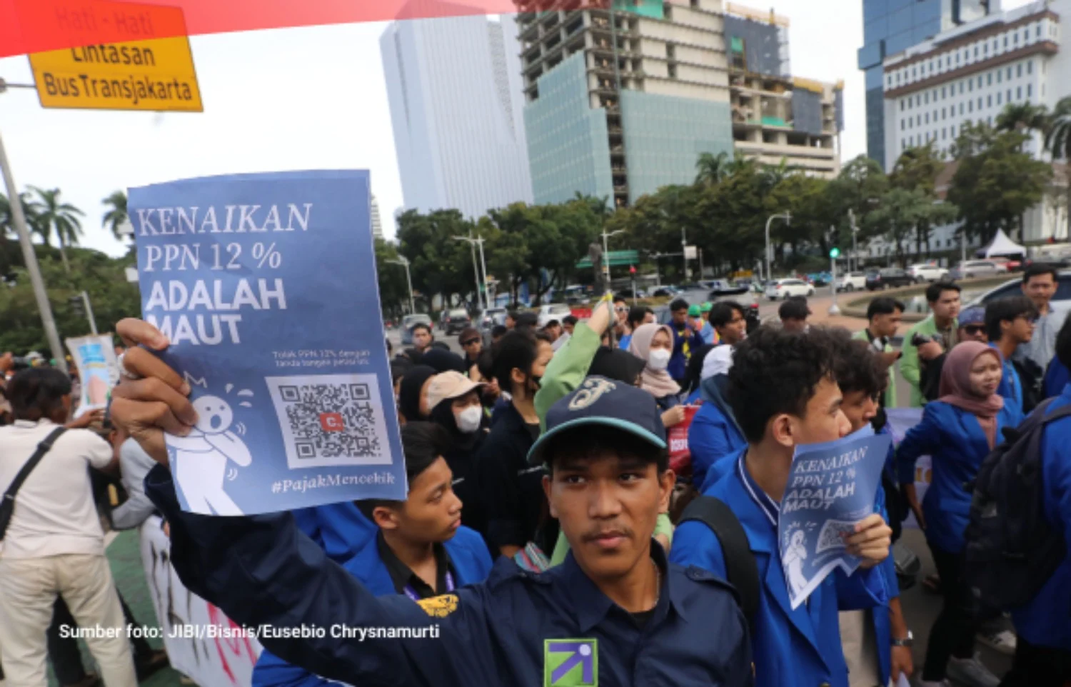 Mahasiswa Bergerak! BEM SI Gelar Aksi Tolak Kenaikan PPN 12 Persen di Istana Negara