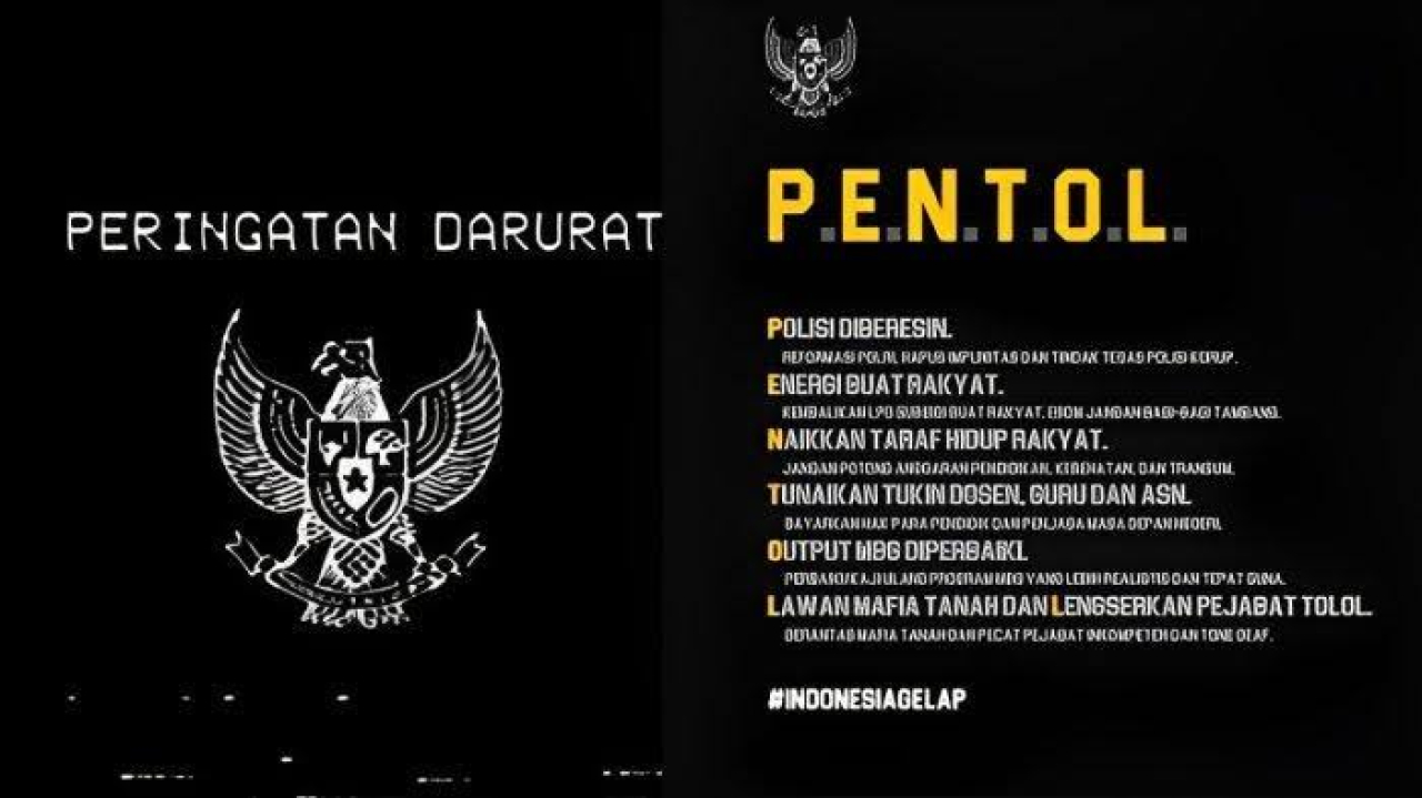 Viral Peringatan Darurat Garuda Hitam: Tuntutan PENTOL Menyeruak