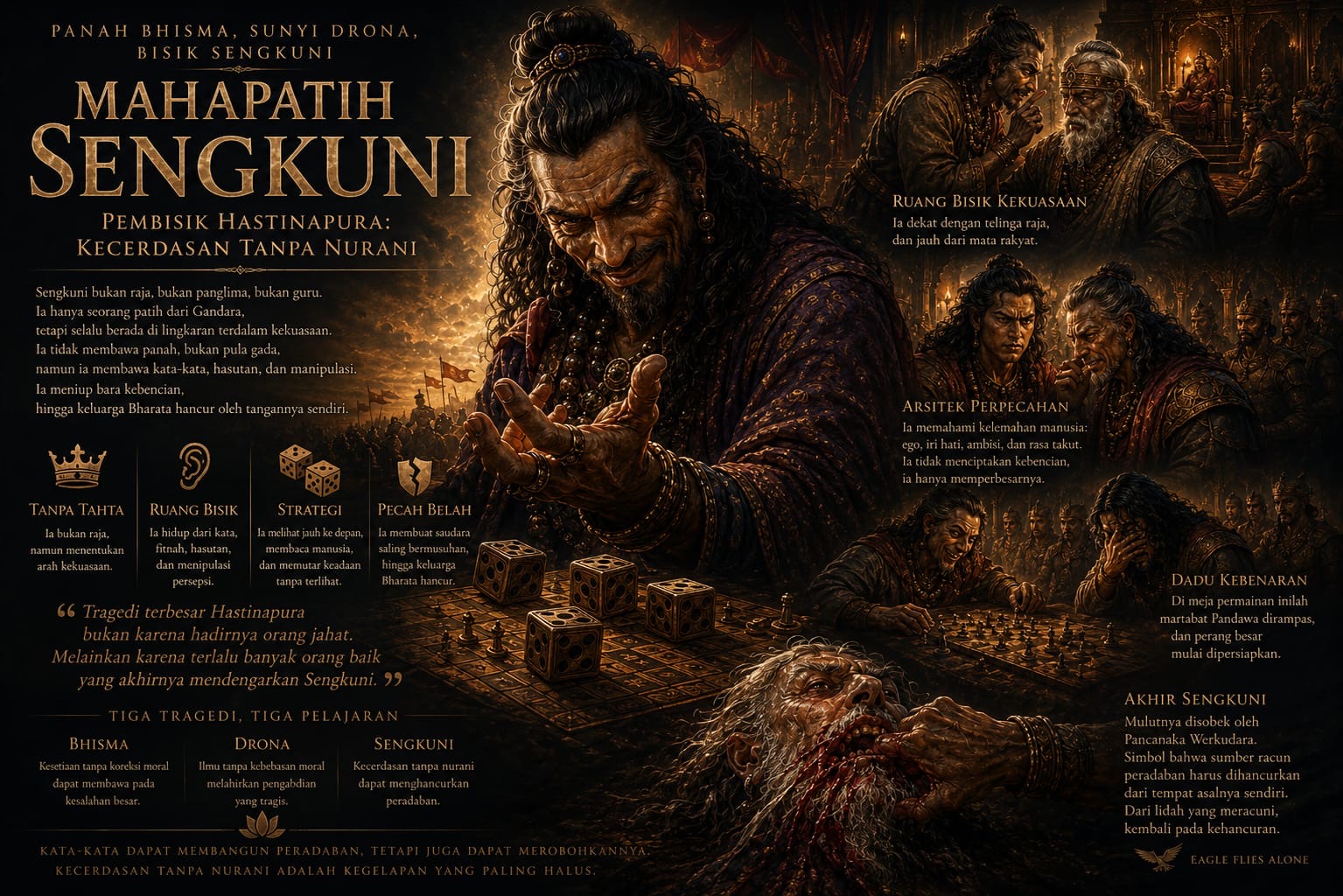 Mahapatih Sengkuni : Ketika Kecerdasan Kehilangan Nurani (Seri Refleksi Filosofis-Politik Mahabharata)