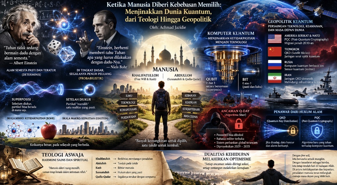 Ketika Manusia Diberi Kebebasan Memilih: Menjinakkan Dunia Kuantum,dari Teologi Hingga Geopolitik